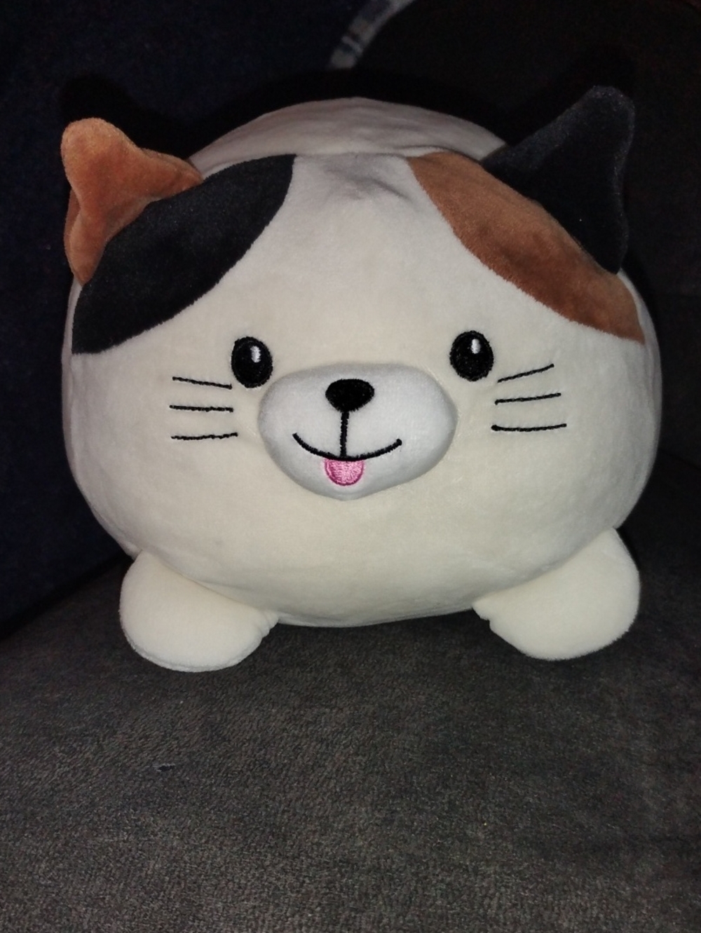 Calico Cat Squishy Plush Cushion Pillow 12"